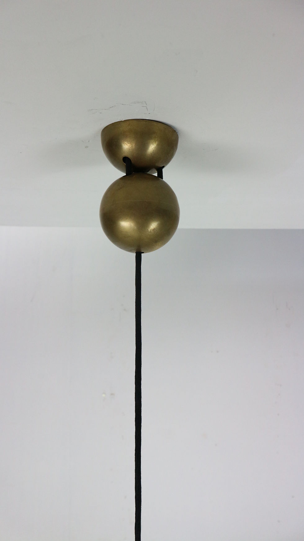 Thumbnail: Florian Schulz Patinated Brass Pendant  'Onos 55' Counterweight, 1960s