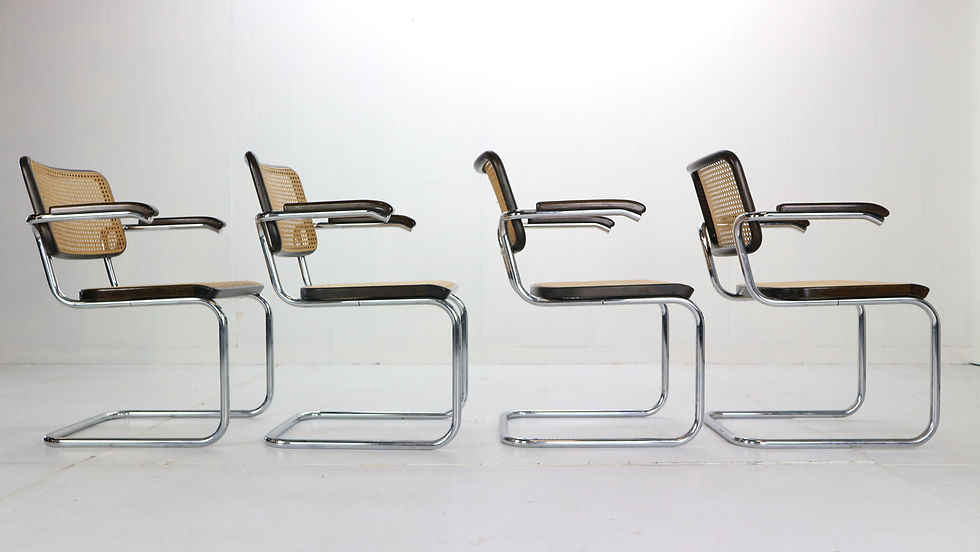 Thumbnail: Marcel Breuer Original Set of 4 Model-S64 Chairs by Thonet