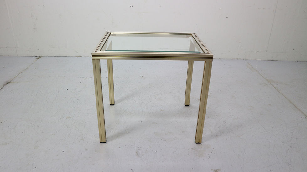 Thumbnail: Pierre Vandel Painted Brass and Glass Side Table, 1970s, Paris