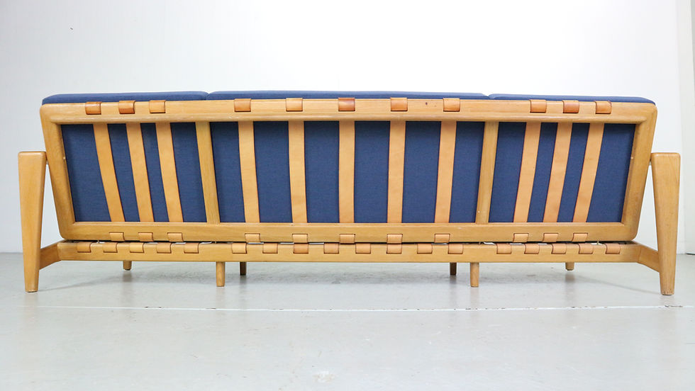Thumbnail: Svante Skogh Swedish model  "Bodö" Oak 3, 5 Seater Sofa for Säffle Möbler, 1950