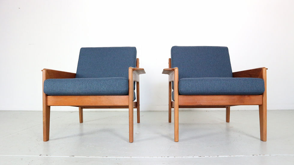 Thumbnail: Arne Wahl Iversen Set Of 2 Lounge Chairs for Komfort, 1960s, Denmark