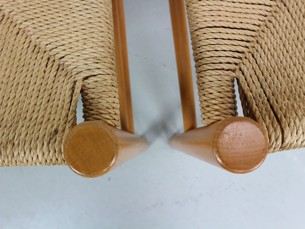 Thumbnail: Børge Mogensen J39 Vintage Dining Oak Chair Set of 2
