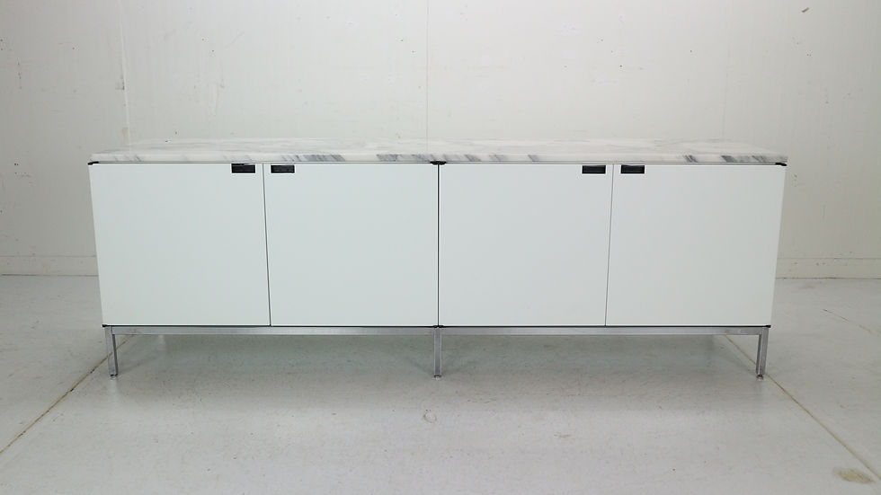 Thumbnail: Florence Knoll Sideboard "Credenza 190" White Gloss and Marble Top for Knoll Int