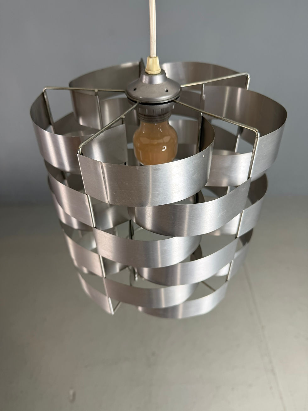 Thumbnail: Max Sauze Aluminum Pendant Lamp, Mid-Century Modern, France, 1970s