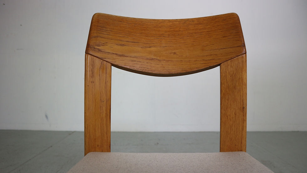 Thumbnail: Scandinavian Modern Set of 4 Sculpture Oak Dinning Room Chairs, 1960 Denmark