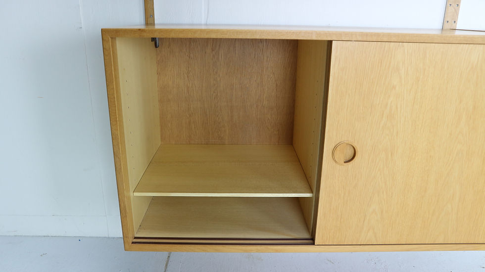 Thumbnail: Oak Wood Wall Unit by Rud Thygesen & Johnny Soren for H.G. Møbler, Denmark,1960s