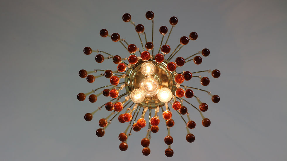 Thumbnail: Vintage Murano Glass, Tear Drop Chandelier by Paolo Vanini, 1960, Italy