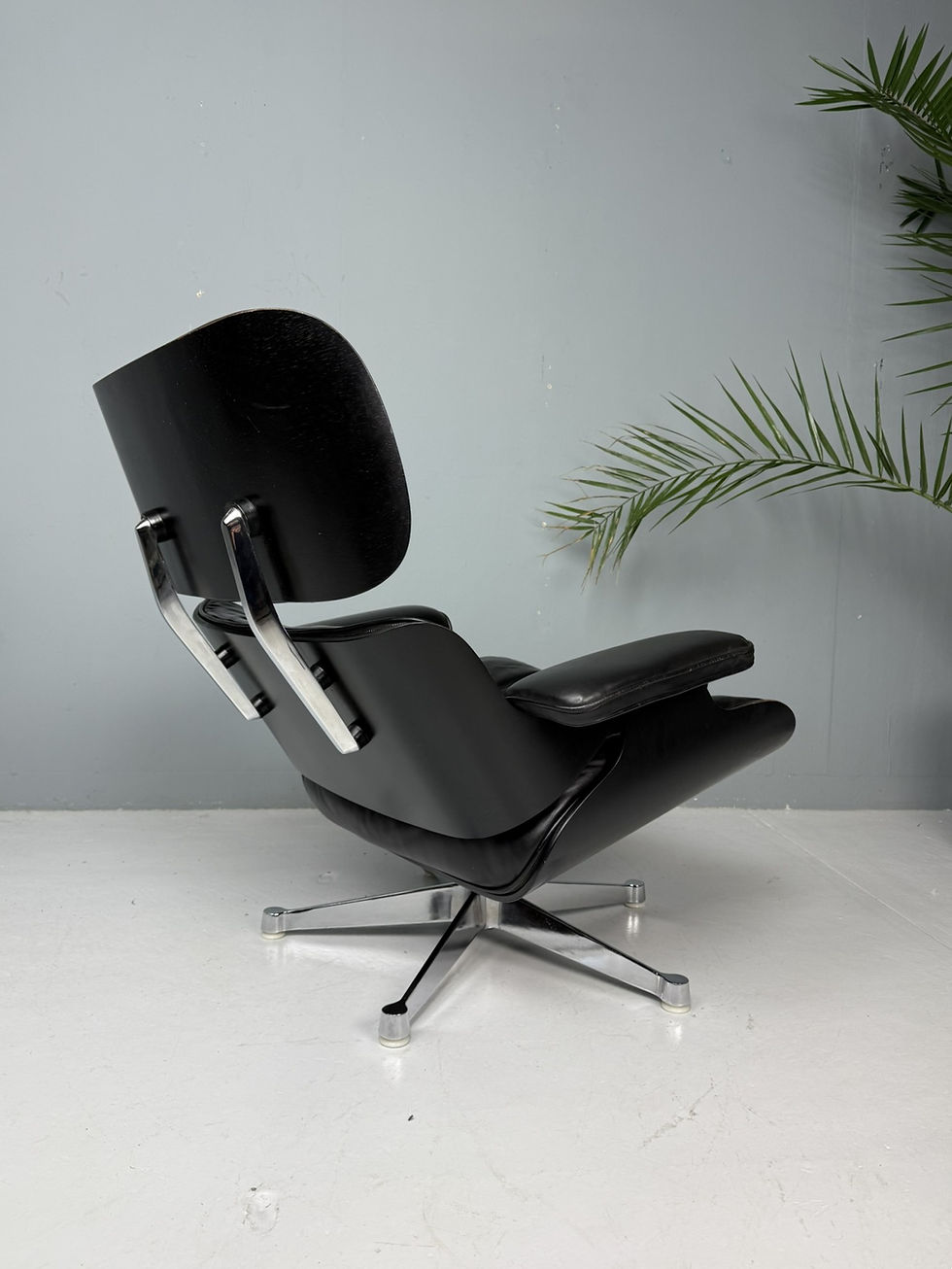 Thumbnail: All-Black Eames Lounge Chair by Herman Miller 1970s