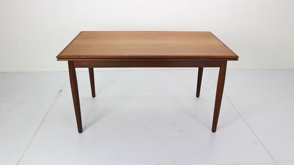 Thumbnail: Midcentury Danish Design Extendable Teak Dining Table, 1960s