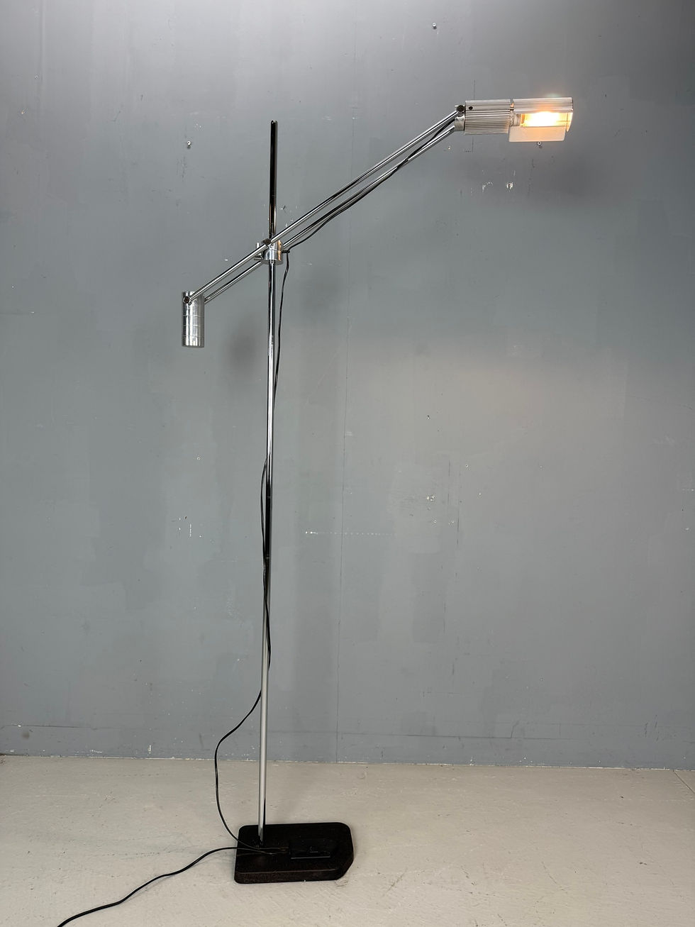 Thumbnail: Haloprofil 8008 floorlamp by Viktor Frauenknecht for Swiss Lamps 1970s