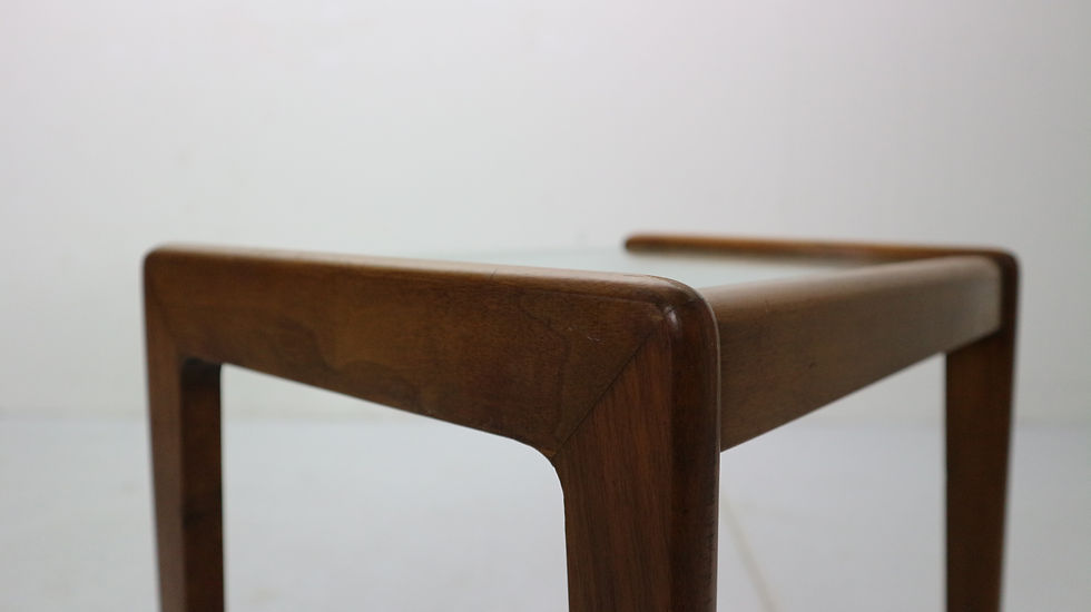 Thumbnail: Midcentury Scandinavian Modern Walnut and Glass Nesting Tables, Denmark, 1960