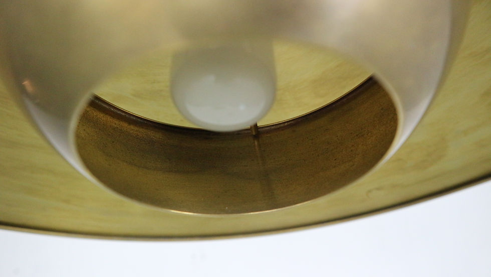 Thumbnail: Florian Schulz Patinated Brass Pendant  'Onos 55' Counterweight, 1960s