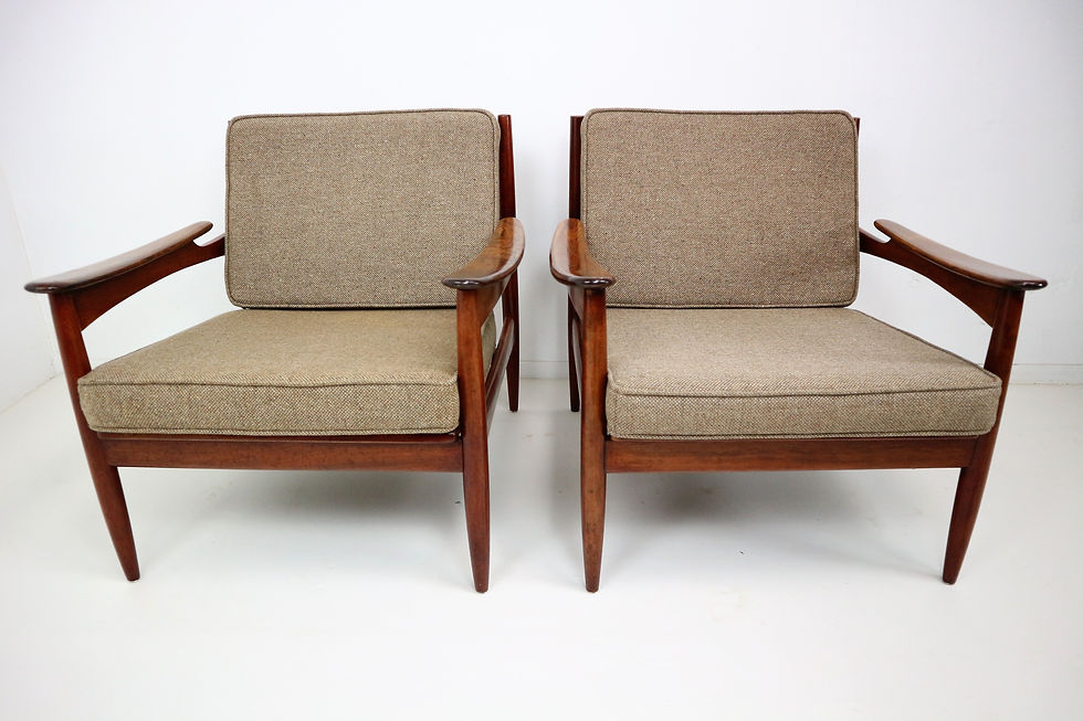 Thumbnail: Danish Rosewood Mid-Century Armchairs by Unknown Designer for Lifa