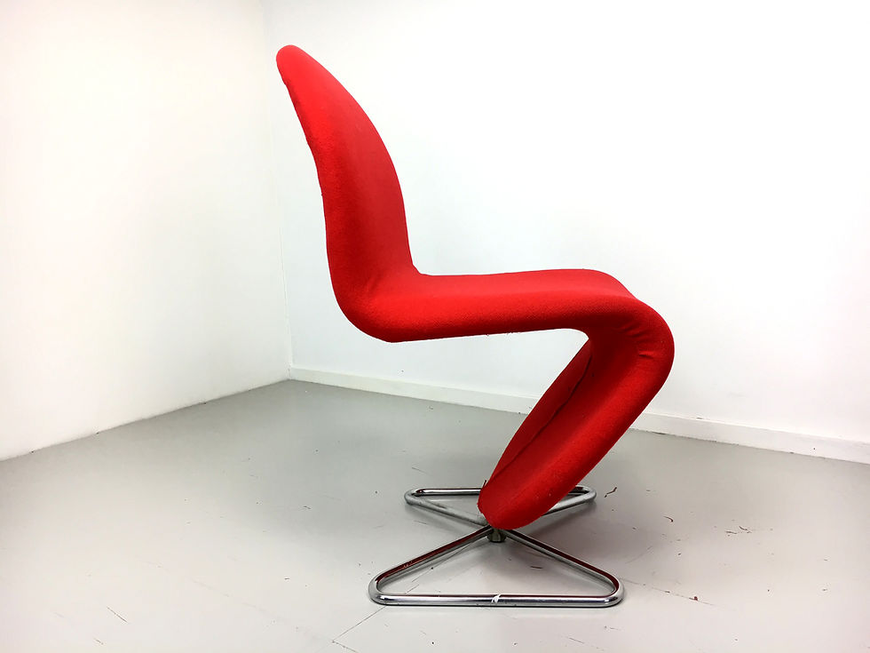 Thumbnail: System 123 Chairs by Verner Panton for Fritz Hansen, 1973, Set of 4