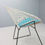 Thumbnail: Diamond chair by Harry Bertoia in white & black metal and new blue seating 1960s