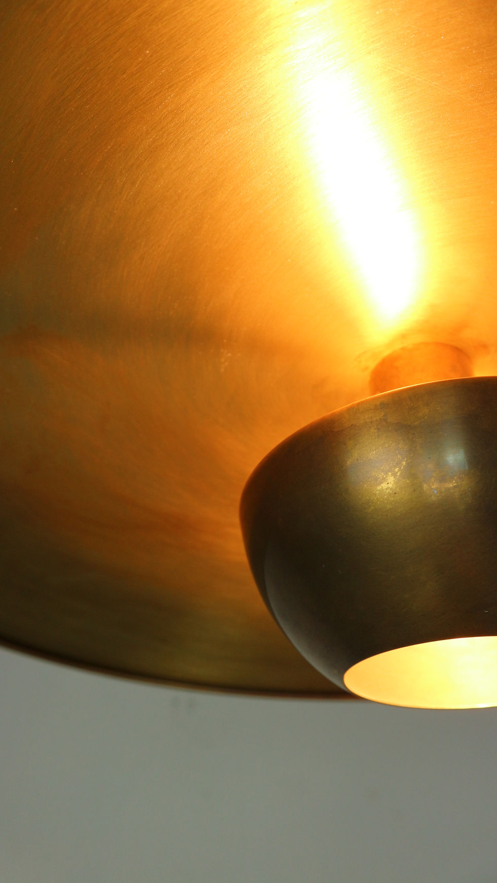 Thumbnail: Florian Schulz Patinated Brass Pendant  'Onos 55' Counterweight, 1960s