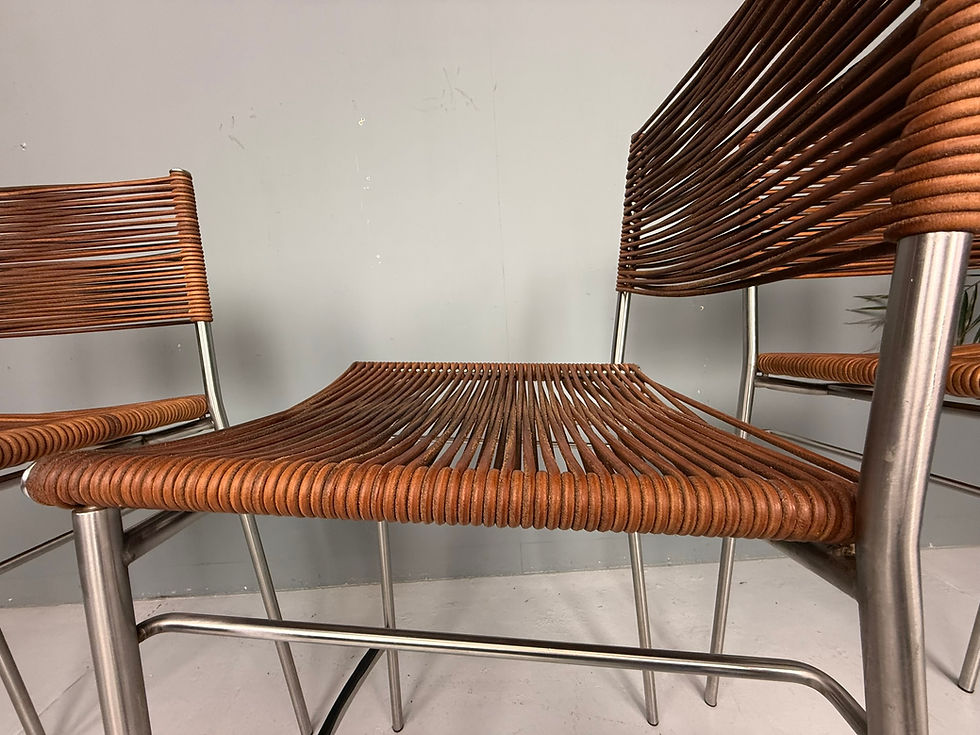 Thumbnail: Tito Agnoli – Set of Three “Miss B” Bar Stools, Italy, 1997