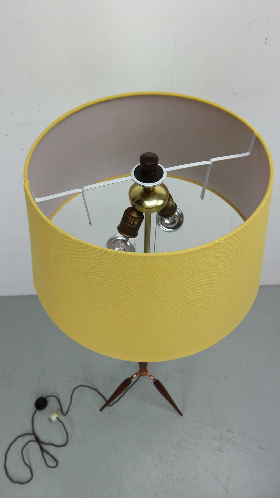 Thumbnail: Fog and Morup teak and copper tripot floorlamp Denmark 1960s