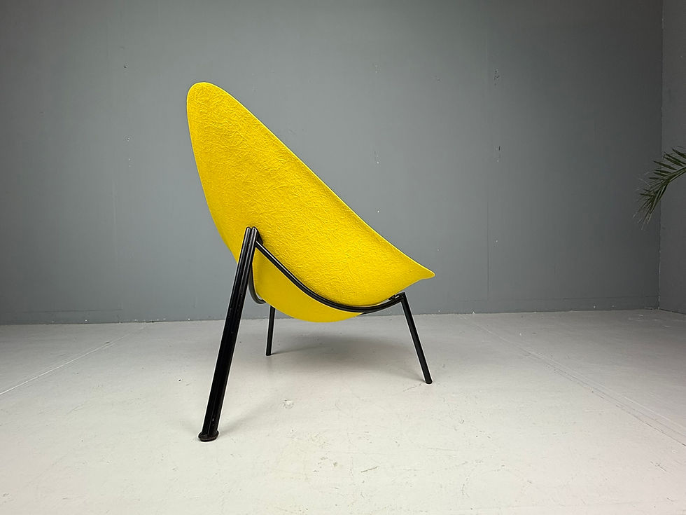 Thumbnail: Ed Merat Yellow Fiberglass tripod lounge chair France 1956