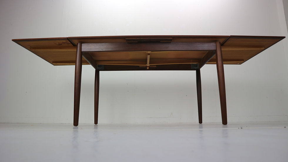 Thumbnail: Midcentury Danish Design Extendable Teak Dining Table, 1960s