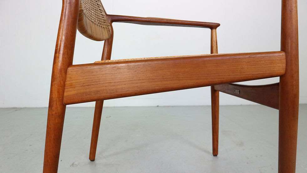 Thumbnail: Arne Vodder Teak/Rattan Chair "Model 51" for Sibast Furniture, 1950 Denmark