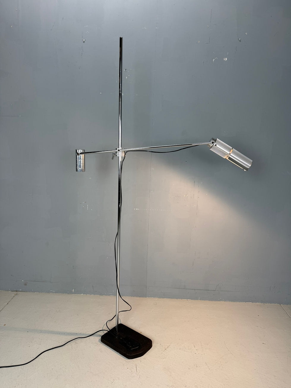 Thumbnail: Haloprofil 8008 floorlamp by Viktor Frauenknecht for Swiss Lamps 1970s