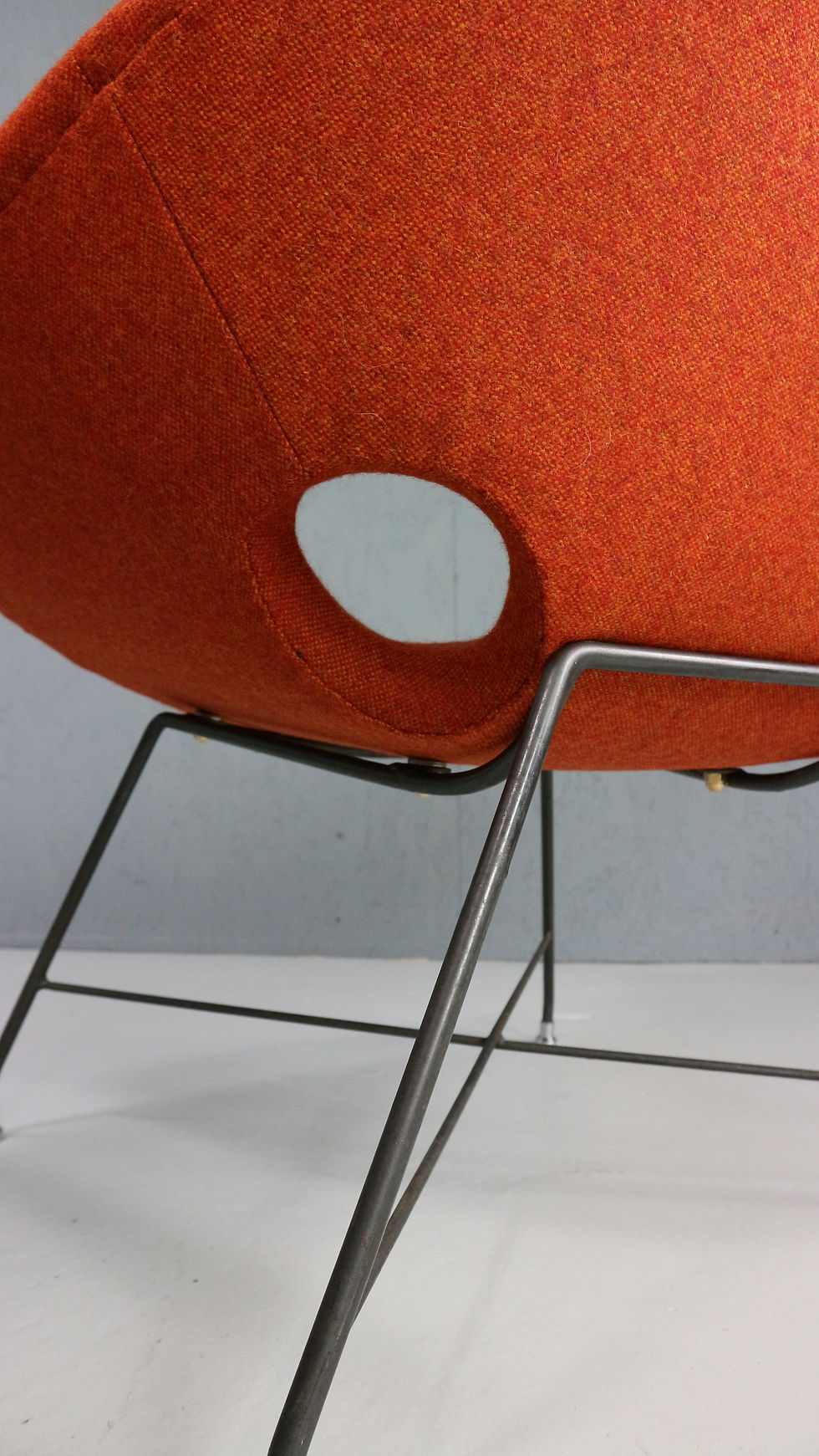 Thumbnail: Pair of rare easy chairs, Augusto Bozzi for Saporiti 1950s. Newly upholstered