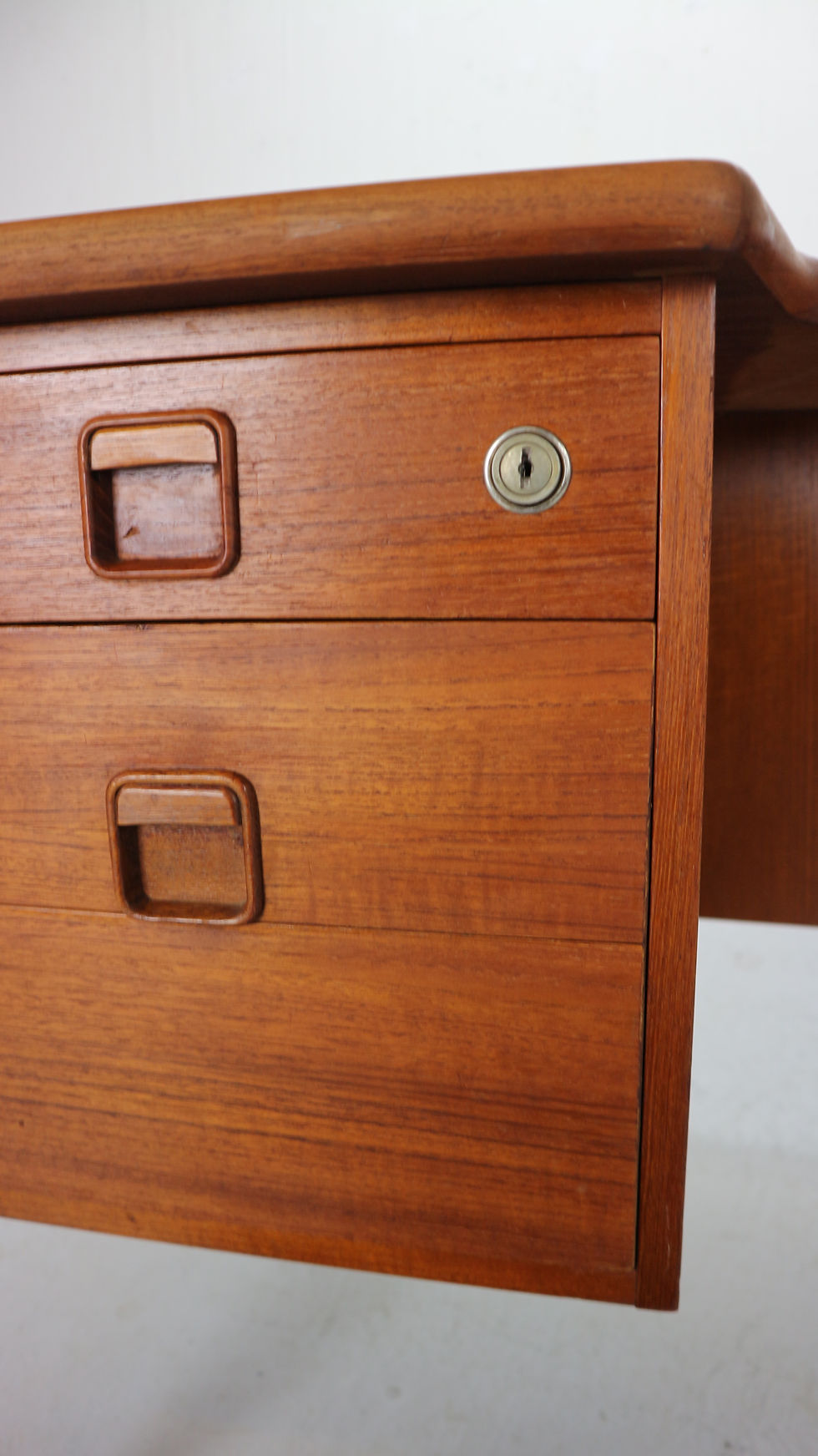 Thumbnail: Scandinavian Boomerang Teak Desk by Göran Strand for Lelångs Möbelfabrik, 1950s