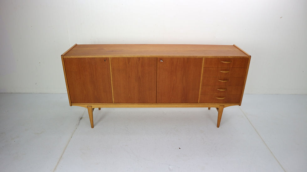 Thumbnail: Scandinavian Modern Design Teak and Oak Sideboard, 1960s Sweden