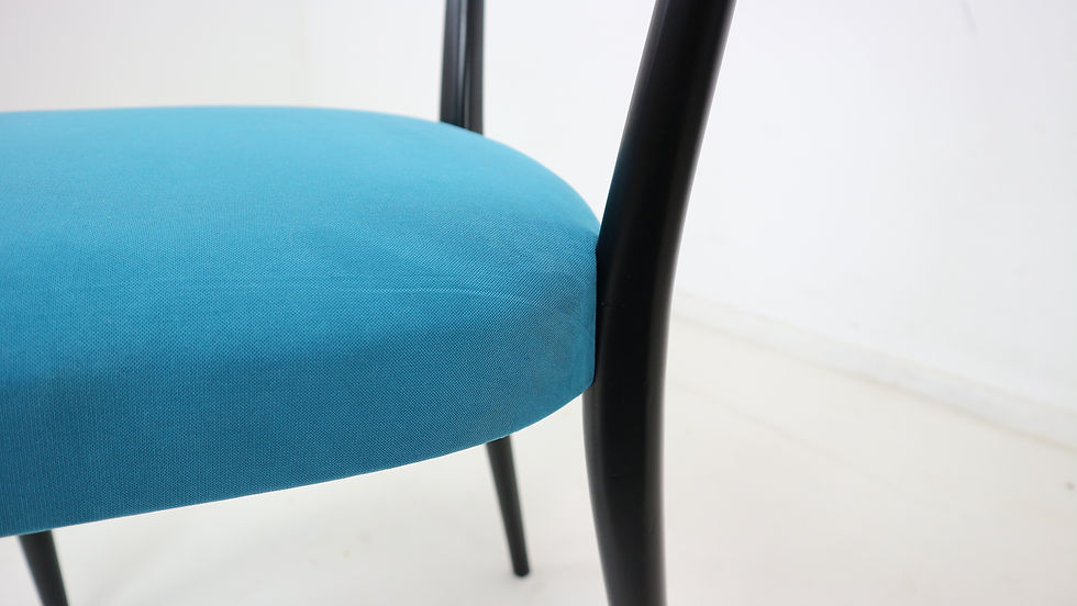 Thumbnail: Set of Four Italian Dining Chairs by Melchiorre Bega 1950s