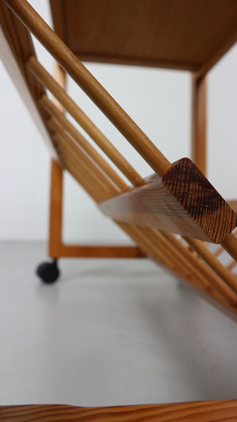Thumbnail: vintage magazine and serving cart made of pine 1970s