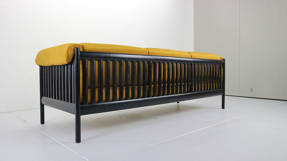 Thumbnail: Mid-Century Modern Sofa in Yellow Velvet by Johannes Andersen, 1960s, Denmark