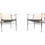 Thumbnail: Le Corbusier Set of 2 White Leather Armchairs Model, LC1 for Cassina, 1970s