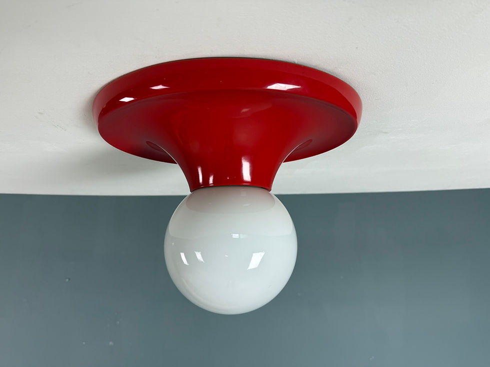 Thumbnail: Castiglioni Red Metal "Light Ball" Wall or Ceiling Lamp for Flos, Italy 1970s