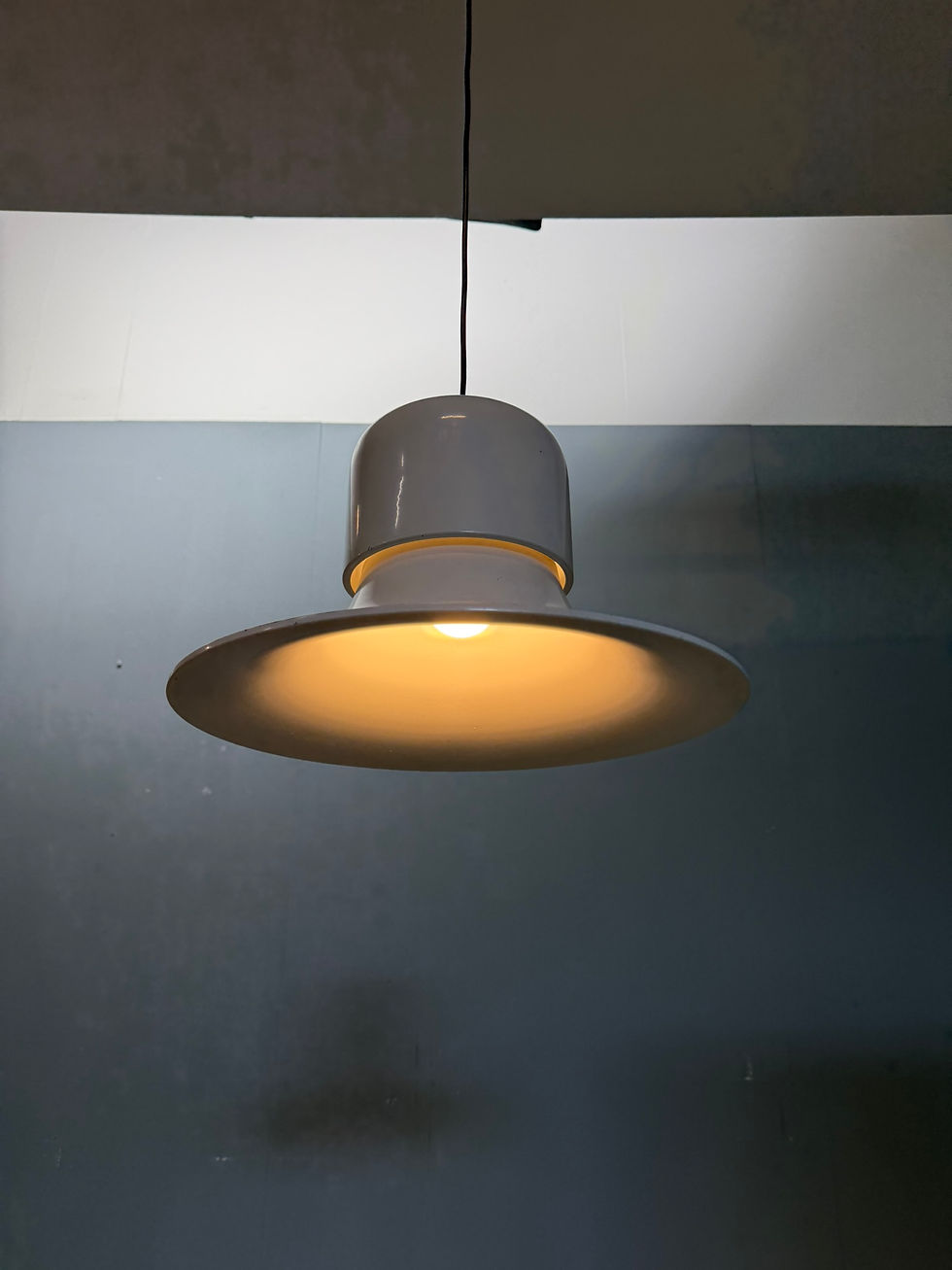 Thumbnail: White 'Campana' Hanging Lamp by Joe Colombo for Stilnovo, Italy 1970s