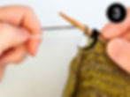Wrap the working yarn under the waste yarn and over the right-hand needle.