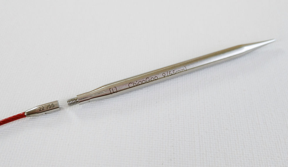 The cables are attached to the needle tips with a simple screw-in mechanism