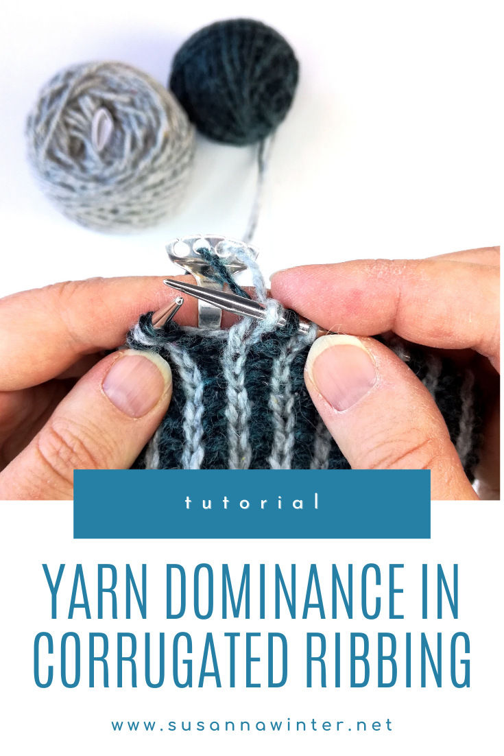 yarn dominance in two-color 1×1 corrugated ribbing