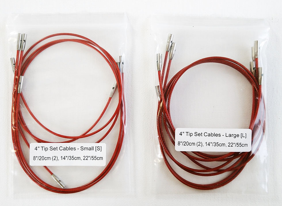 The needle tips are divided into a set of Small and Large tips with separate cables for each sub-set