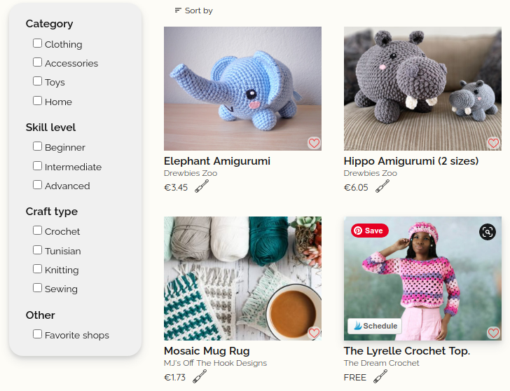 Pattern search options are quite limited on Ribblr.