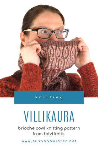 Villikaura :: brioche cowl knitting pattern
