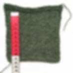 This wool/cotton blend (Holst Garn Coast) grew proportionally more in length when blocked.