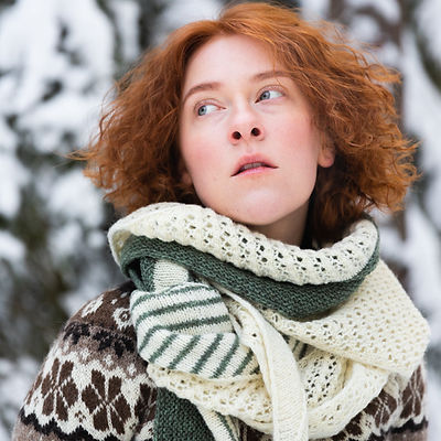 Feather Fall :: shawl knitting pattern