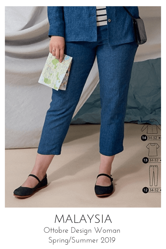 Malaysia pants sewing pattern from Ottobre Design Woman Spring/Summer 2019