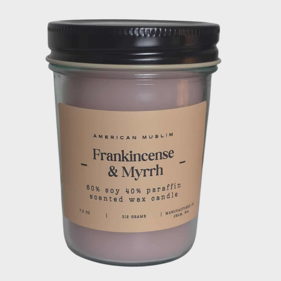 Front view of candle.