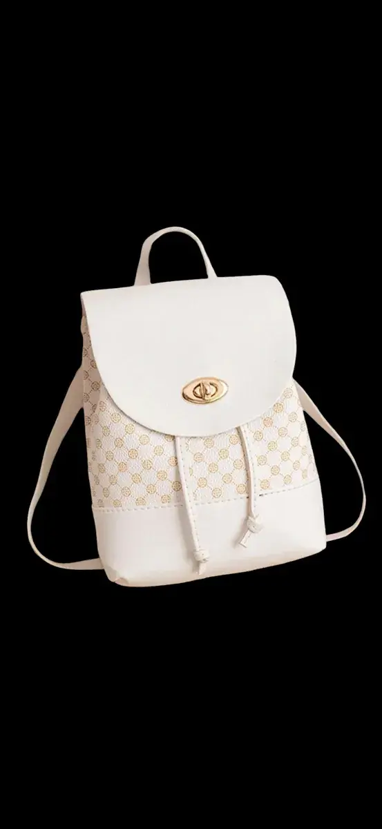 Front view of white bag