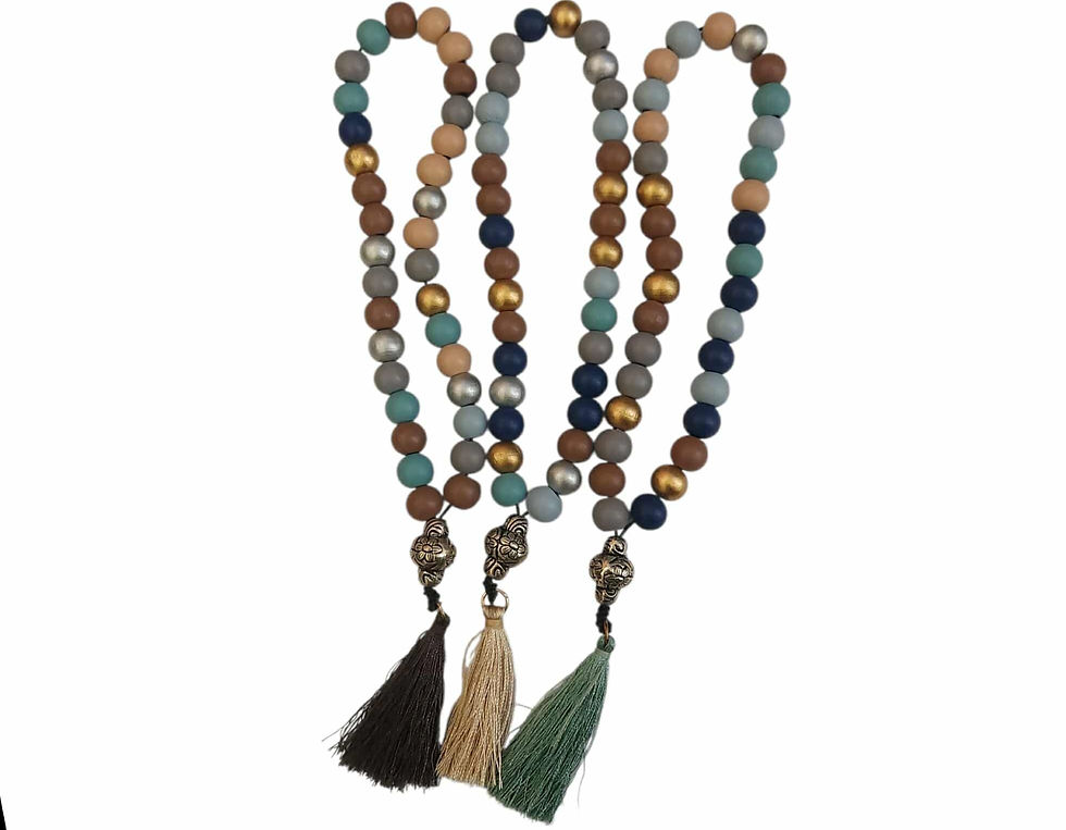 Front view of tasbihs.