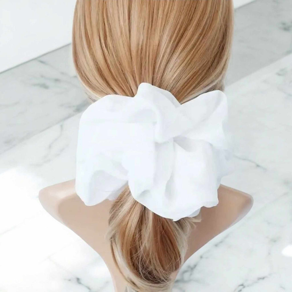 White giant scrunchie
