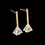 Thumbnail: Front view of gold earrings