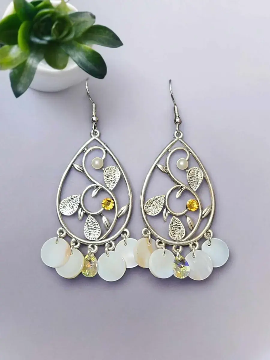 Front view of earrings